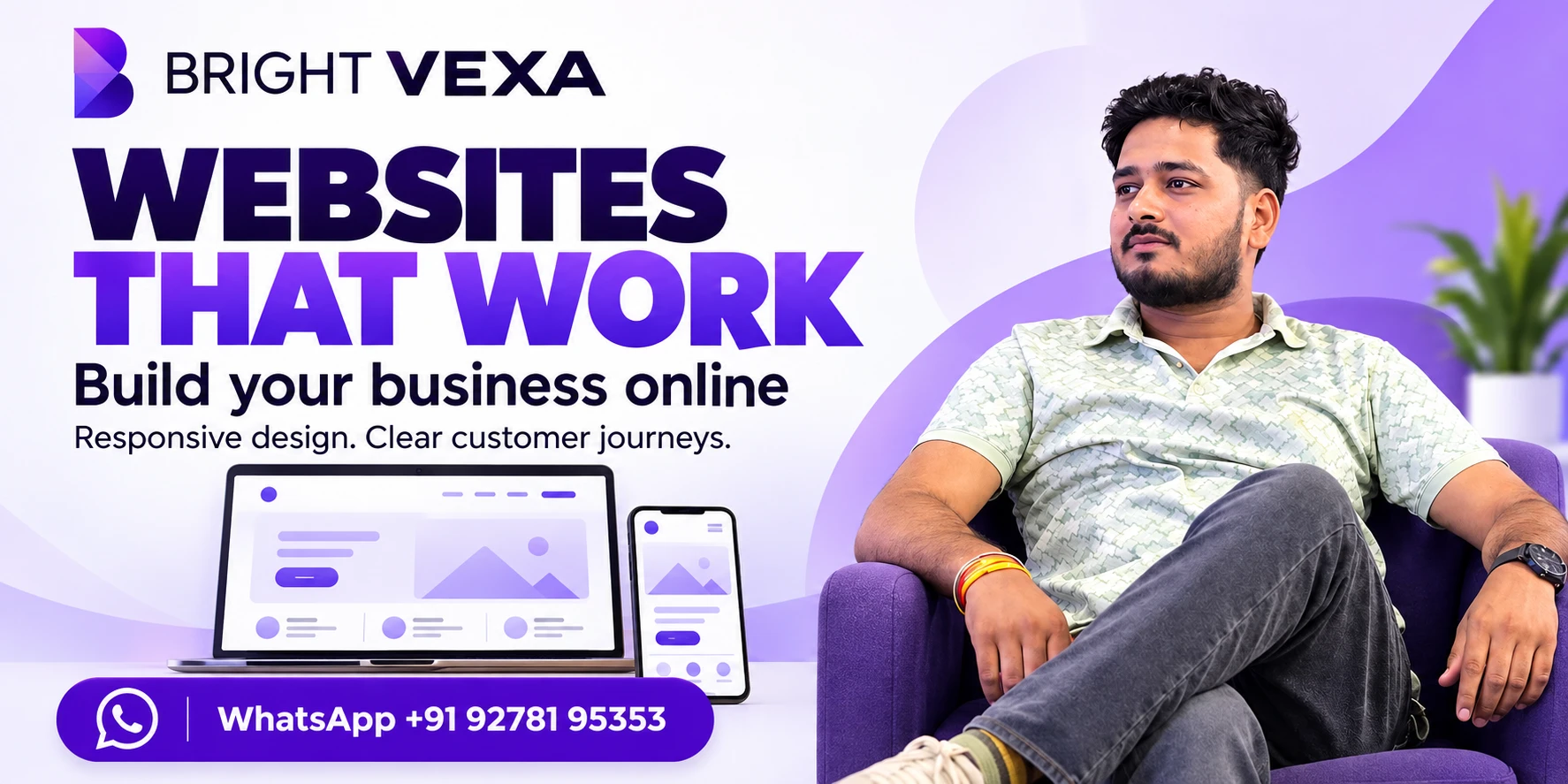 Websites that work — build your business online. WhatsApp +91 92781 95353
